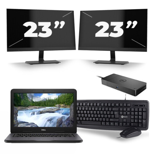 Frontend naam:Dell Latitude 3310 + 2x 23 inch ...