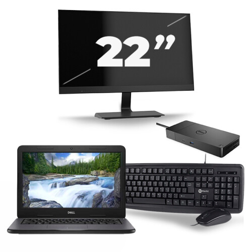 Frontend naam:Dell Latitude 3310 + 1x 22 inch ...