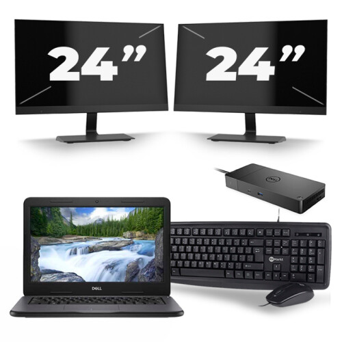 Frontend naam:Dell Latitude 3310 + 2x 24 inch ...