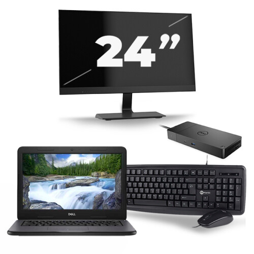 Frontend naam:Dell Latitude 3310 + 1x 24 inch ...