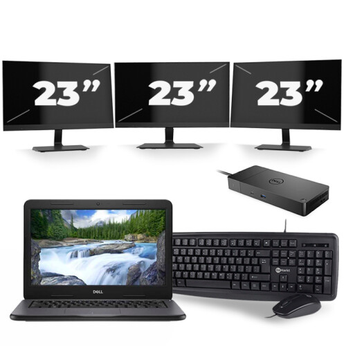 Frontend naam:Dell Latitude 3310 + 3x 23 inch ...