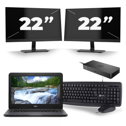 Frontend naam:Dell Latitude 3310 + 2x 22 inch ...