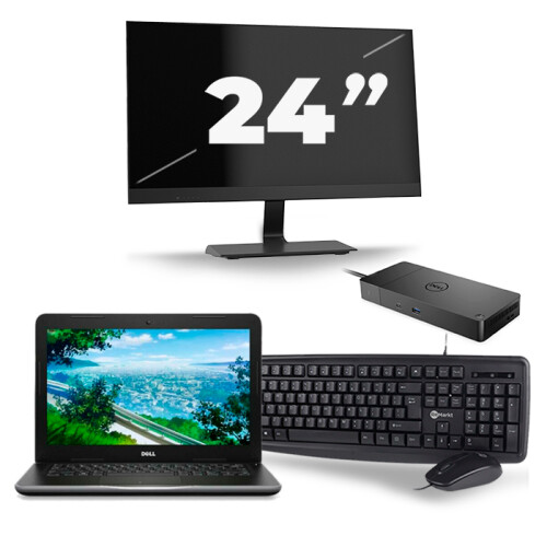 Frontend naam:Dell Latitude 3380 + 1x 24 inch ...