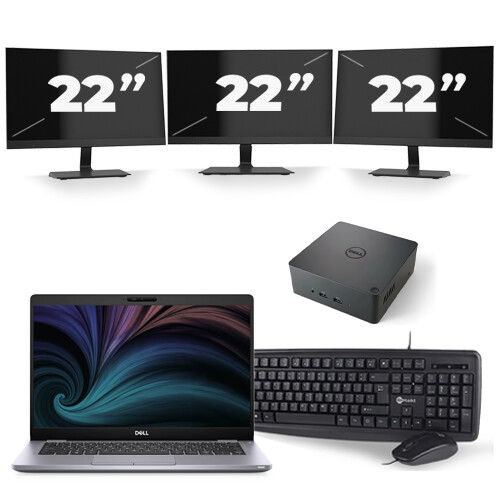 Frontend naam:Dell Latitude 5310 + 3x 22 inch ...