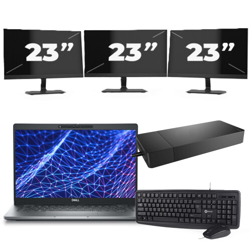 Naam:Dell Latitude 5330 + 3x 23 inch ...