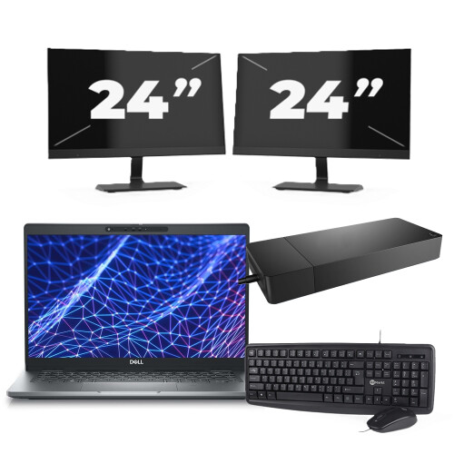 Naam:Dell Latitude 5330 + 2x 24 inch ...
