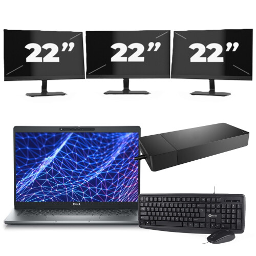 Naam:Dell Latitude 5330 + 3x 22 inch ...