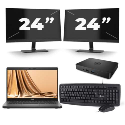 Frontend naam:Dell Latitude 5401 + 2x 24 inch ...