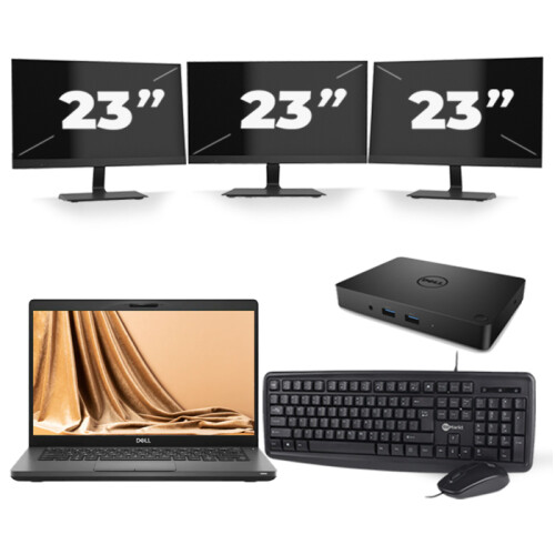 Frontend naam:Dell Latitude 5401 + 3x 23 inch ...