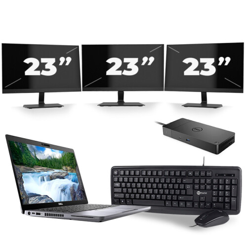 Frontend naam:Dell Latitude 5410 + 3x 23 inch ...