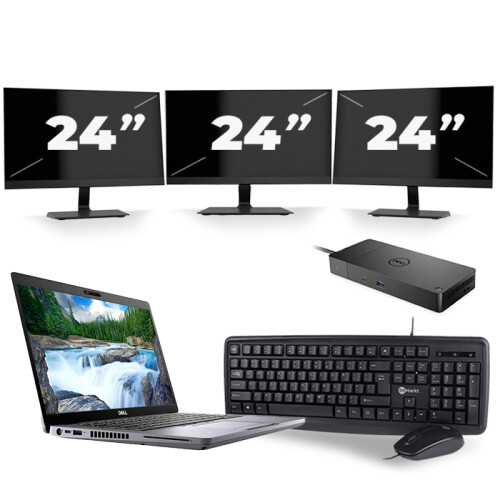Frontend naam:Dell Latitude 5410 + 3x 24 inch ...