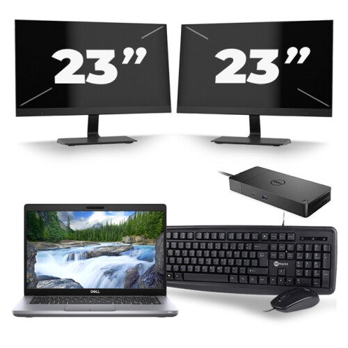 Frontend naam:Dell Latitude 5411 + 2x 23 inch ...