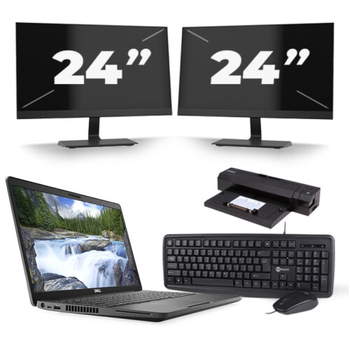 Frontend naam:Dell Latitude 5500 + 2x 24 inch ...