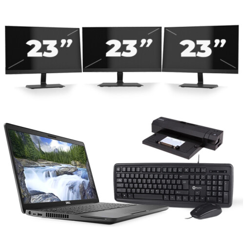 Frontend naam:Dell Latitude 5500 + 3x 23 inch ...