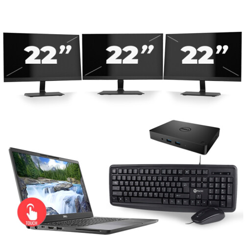 Frontend naam:Dell Latitude 7300 + 3x 22 inch ...