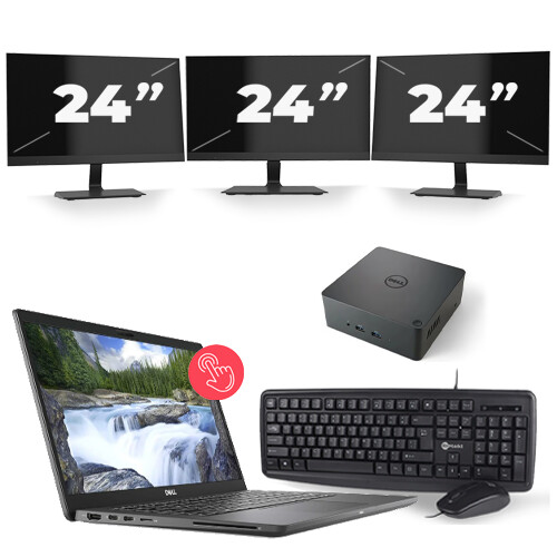Frontend naam:Dell Latitude 7310 + 3x 24 inch ...