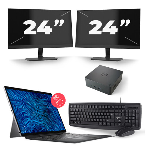 Frontend naam:Dell Latitude 7320 + 2x 24 inch ...