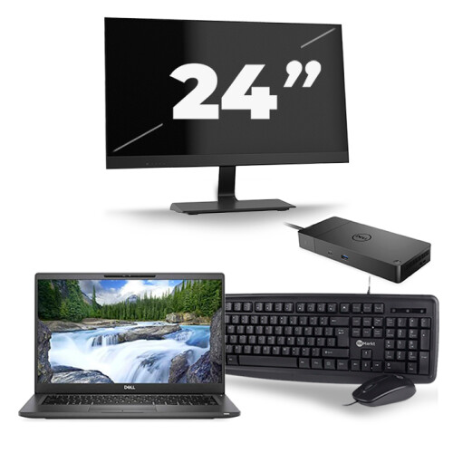 Frontend naam:Dell Latitude 7400 + 1x 24 inch ...