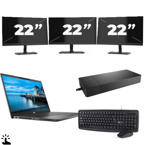 Deze premium set bestaat uit een refurbished Dell ...