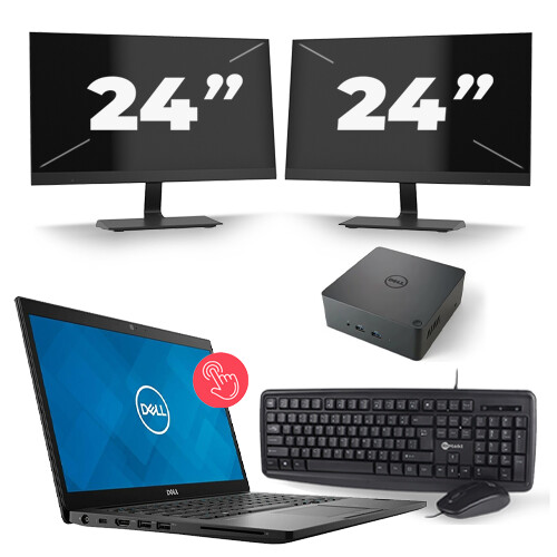 Frontend naam:Dell Latitude 7490 + 2x 24 inch ...