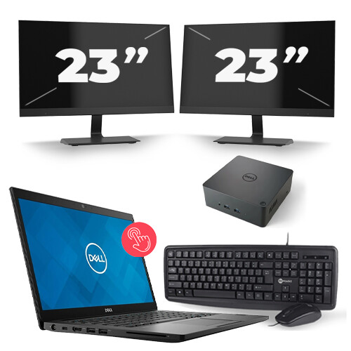 Frontend naam:Dell Latitude 7490 + 2x 23 inch ...