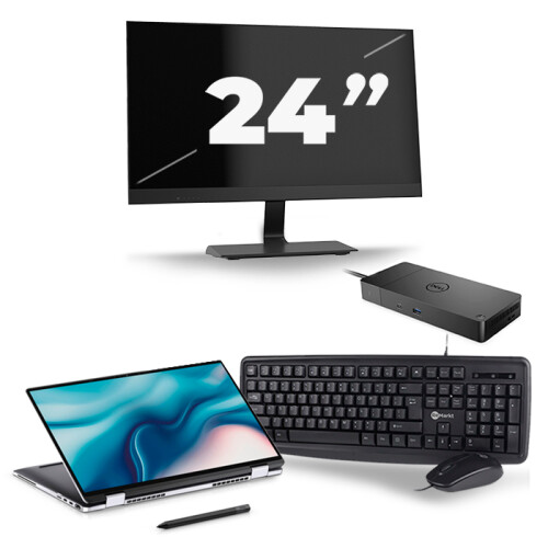 Frontend naam:Dell Latitude 9510 + 1x 24 inch ...
