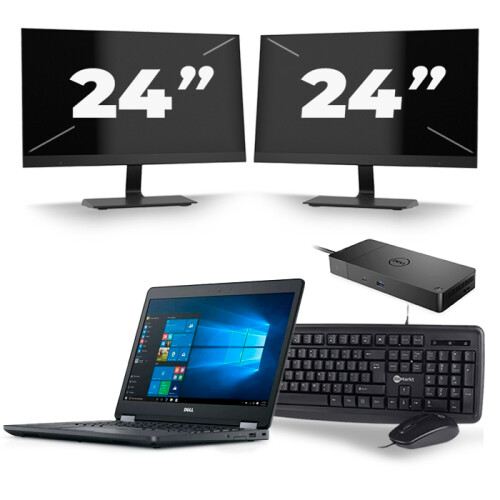 Frontend naam:Dell Latitude E5470 + 2x 24 inch ...