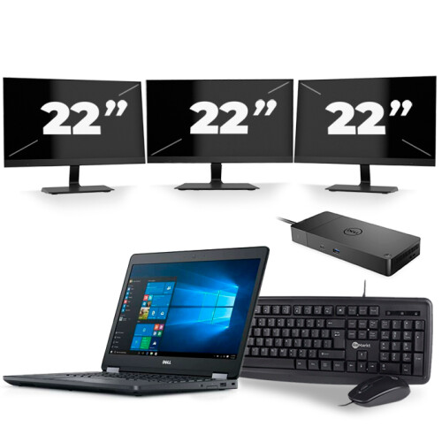 Frontend naam:Dell Latitude E5470 + 3x 22 inch ...