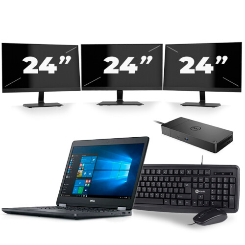 Frontend naam:Dell Latitude E5470 + 3x 24 inch ...
