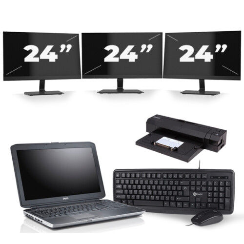 Frontend naam:Dell Latitude E5530 + 3x 24 inch ...