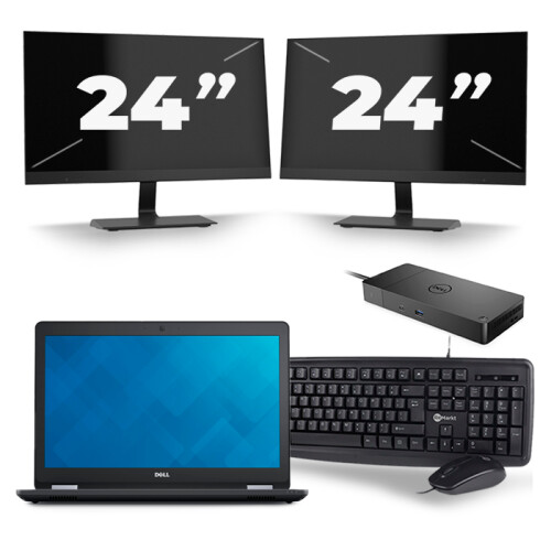 Frontend naam:Dell Latitude E5570 + 2x 24 inch ...