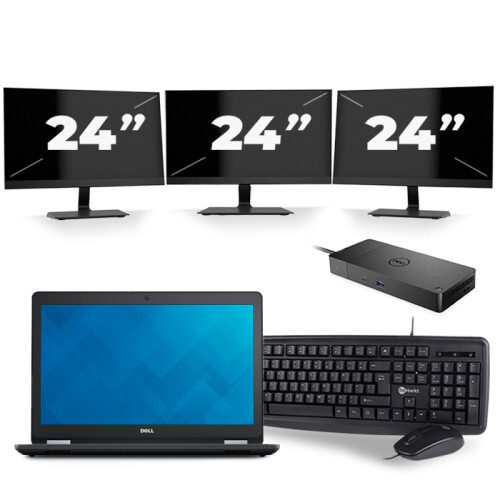 Frontend naam:Dell Latitude E5570 + 3x 24 inch ...
