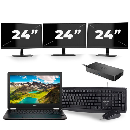 Frontend naam:Dell Latitude E7270 + 3x 24 inch ...