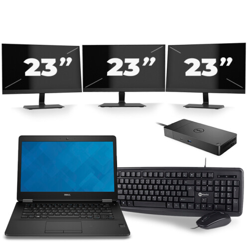 Frontend naam:Dell Latitude E7470 + 3x 23 inch ...