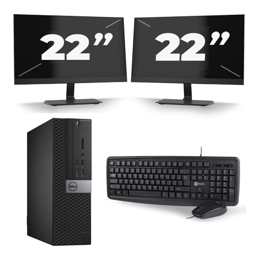 Frontend naam:Dell Optiplex 3040 USFF + 2x 22 inch ...