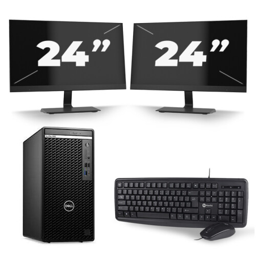 Frontend naam:Dell Optiplex 390 Desktop + 2x 24 ...