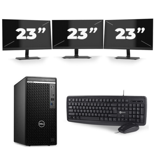 Frontend naam:Dell Optiplex 390 Desktop + 3x 23 ...
