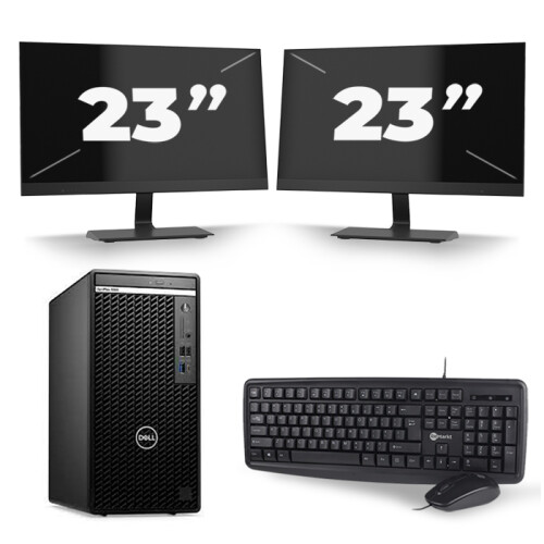 Frontend naam:Dell Optiplex 390 Desktop + 2x 23 ...