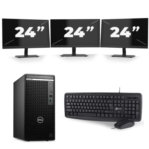Frontend naam:Dell Optiplex 390 Desktop + 3x 24 ...