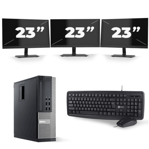 Frontend naam:Dell Optiplex 790 SFF + 3x 23 inch ...