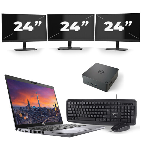 Frontend naam:Dell Precision 3550 + 3x 24 inch ...