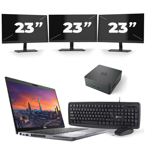 Frontend naam:Dell Precision 3550 + 3x 23 inch ...