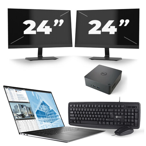Frontend naam:Dell Precision 5550 + 2x 24 inch ...