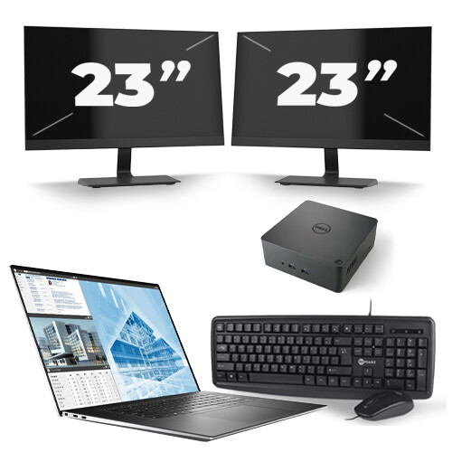 Frontend naam:Dell Precision 5550 + 2x 23 inch ...