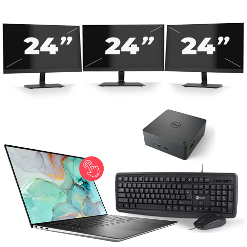 Frontend naam:Dell Precision 5560 + 3x 24 inch ...