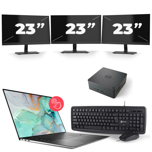 Frontend naam:Dell Precision 5560 + 3x 23 inch ...