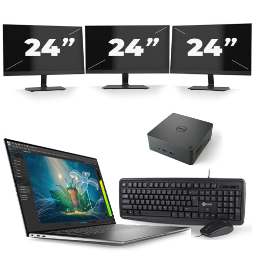 Frontend naam:Dell Precision 5570 + 3x 24 inch ...