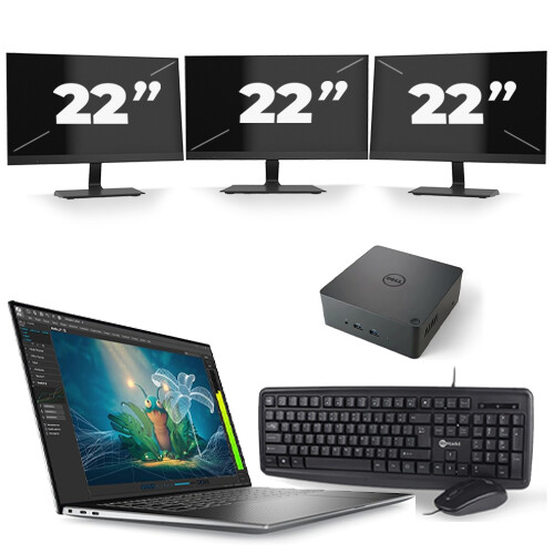 Frontend naam:Dell Precision 5570 + 3x 22 inch ...