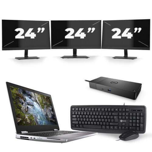 Frontend naam:Dell Precision 7540 + 3x 24 inch ...
