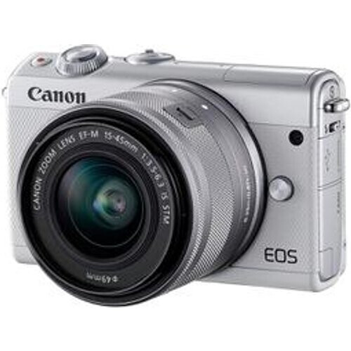 Híbrido - Canon EOS M100 - Blanco + Lente 15-45mm ...